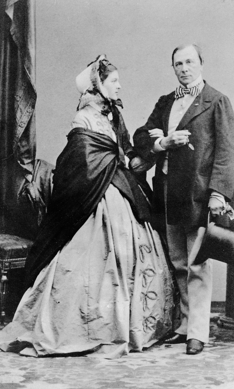 Emile de Girardin a jeho manželka Delphine Gay, kolem roku 1850 od Andre Adolphe Eugene Disderi