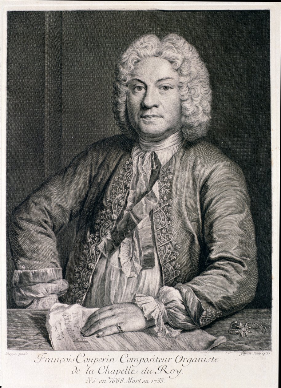 Francois Couperin (1668-1733) ryl Flipart od Andre Bouys