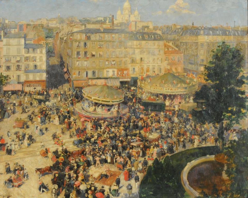 La Place Pigalle 4. července na Place Pigalle od Andre Devambez