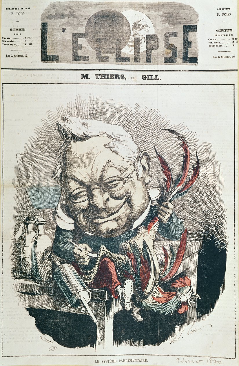 Karikatura Adolphe Thiers (1797-1877) z 