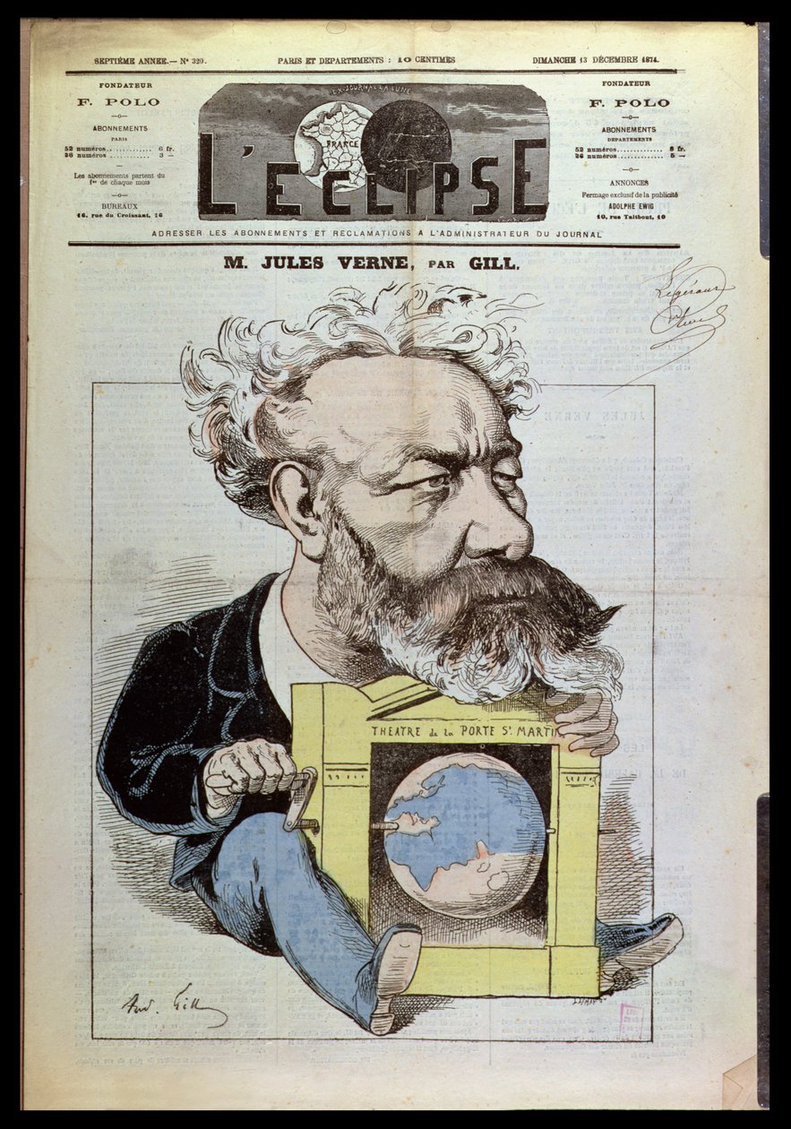 Karikatura Julese Verna (1828-1905) z 