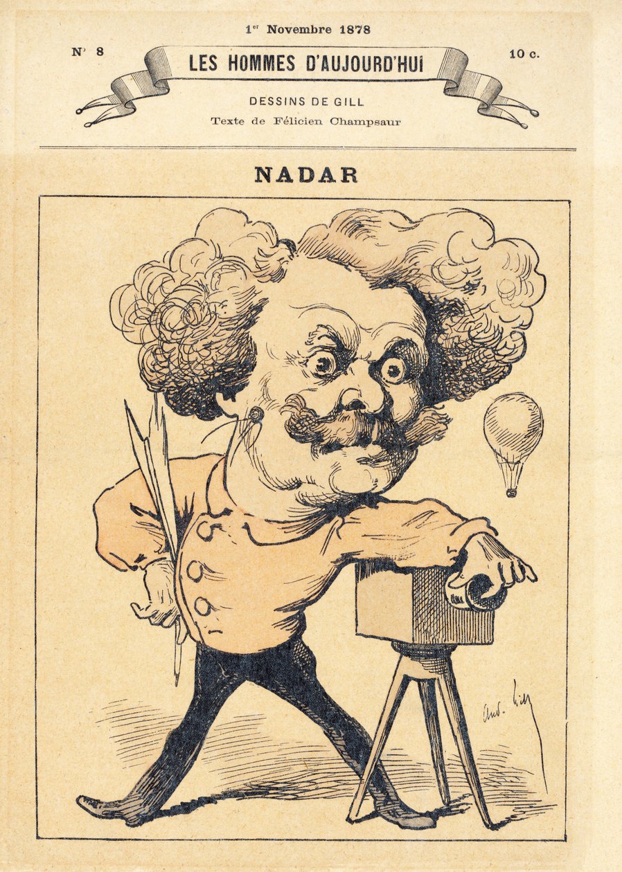 Nadar, hospoda. 1878 (ručně kolorovaná rytina) od Andre Gill