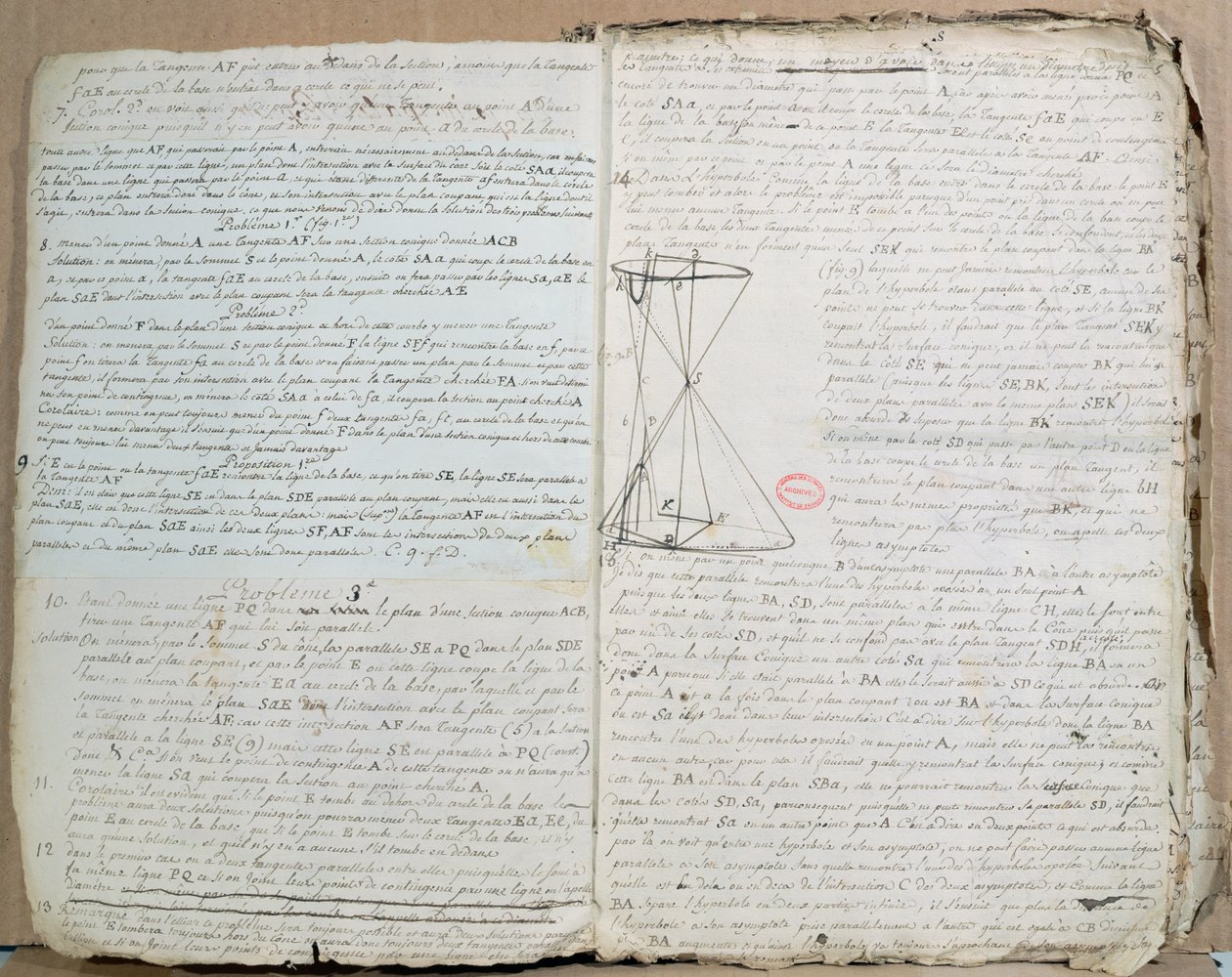 Paní 198 Page z Traite des Sections Coniques, 1788 pero a inkoust na papíře od Andre Marie Ampere