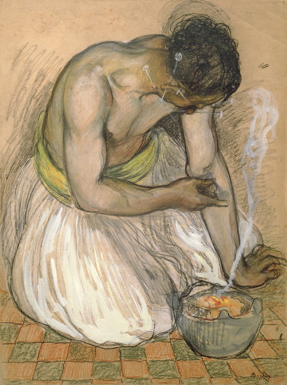 Marocký fakír (pastel a kvaš na papíře) od Andre Sureda