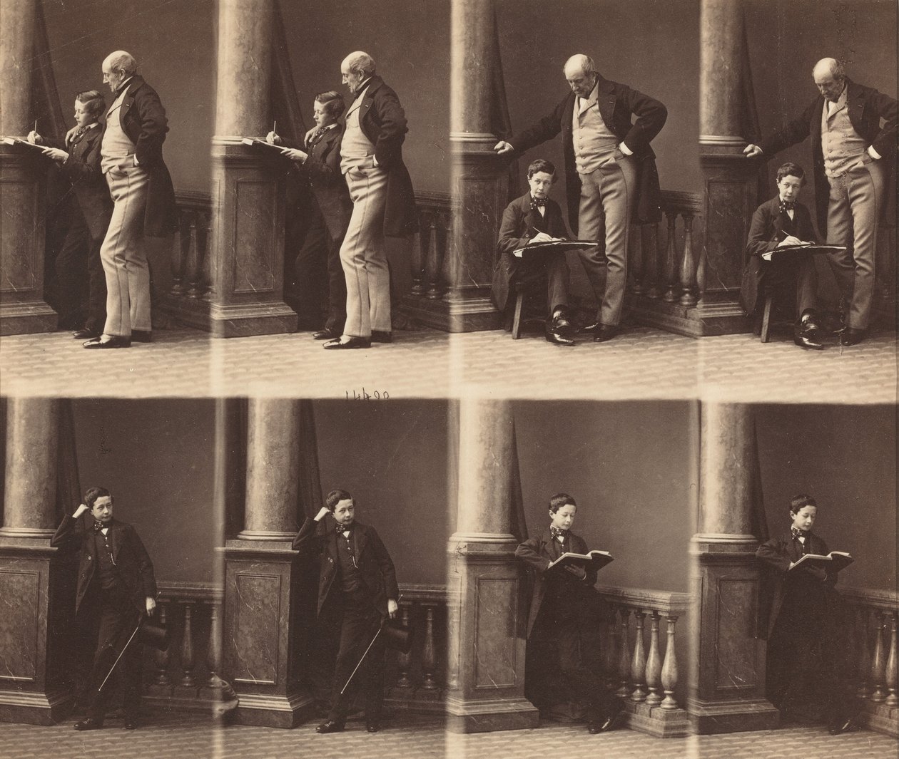 Monsieur Jadin a syn, asi 1860 (foto) od Andre Adolphe Eugene Disderi