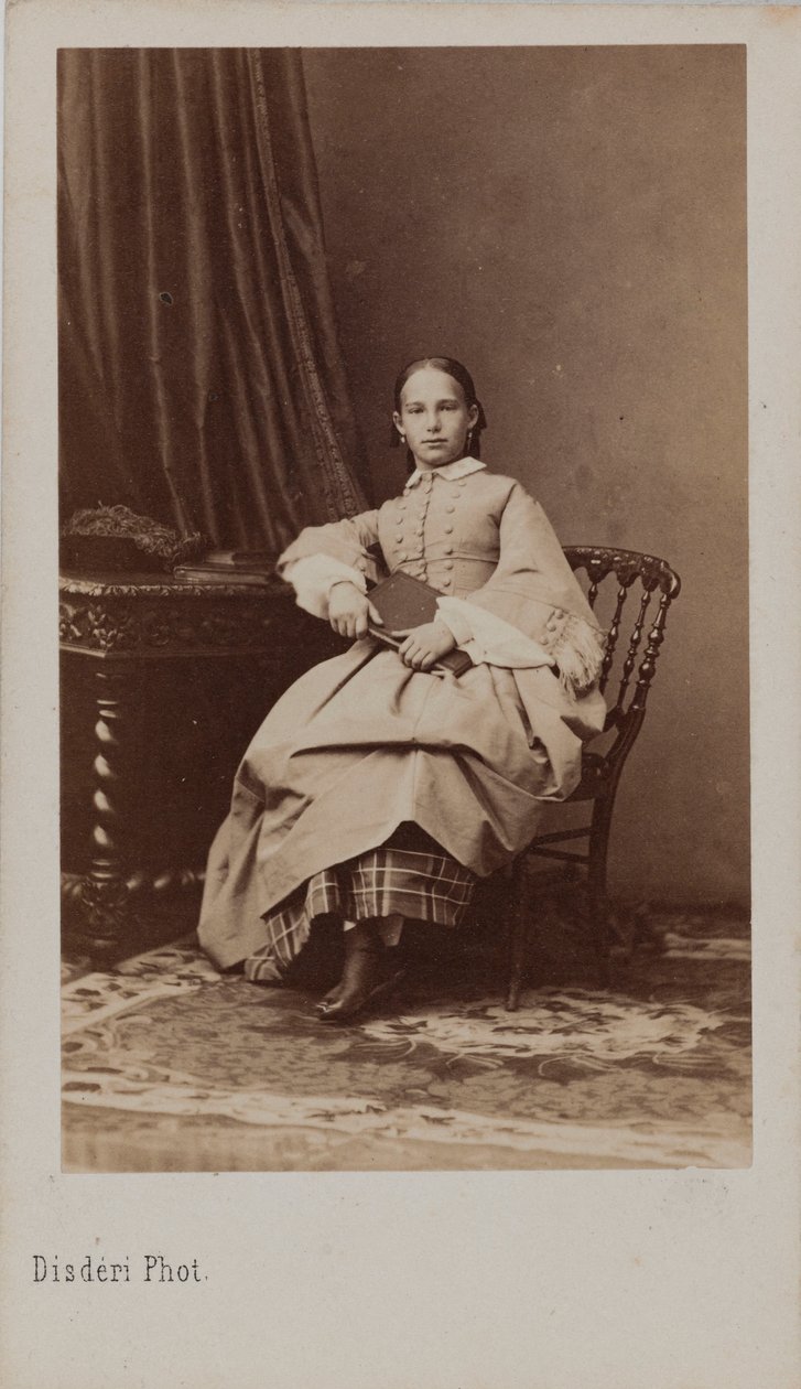 Portrét princezny Eugenie Maximilianovny z Leuchtenbergu 1845-1925, cca 1865. od Andre Adolphe Eugene Disderi