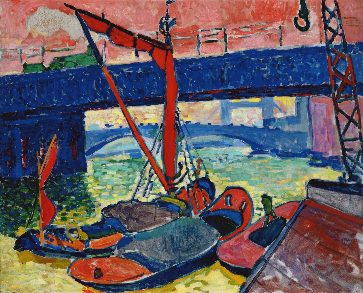Bárky na Temži od Andre Derain