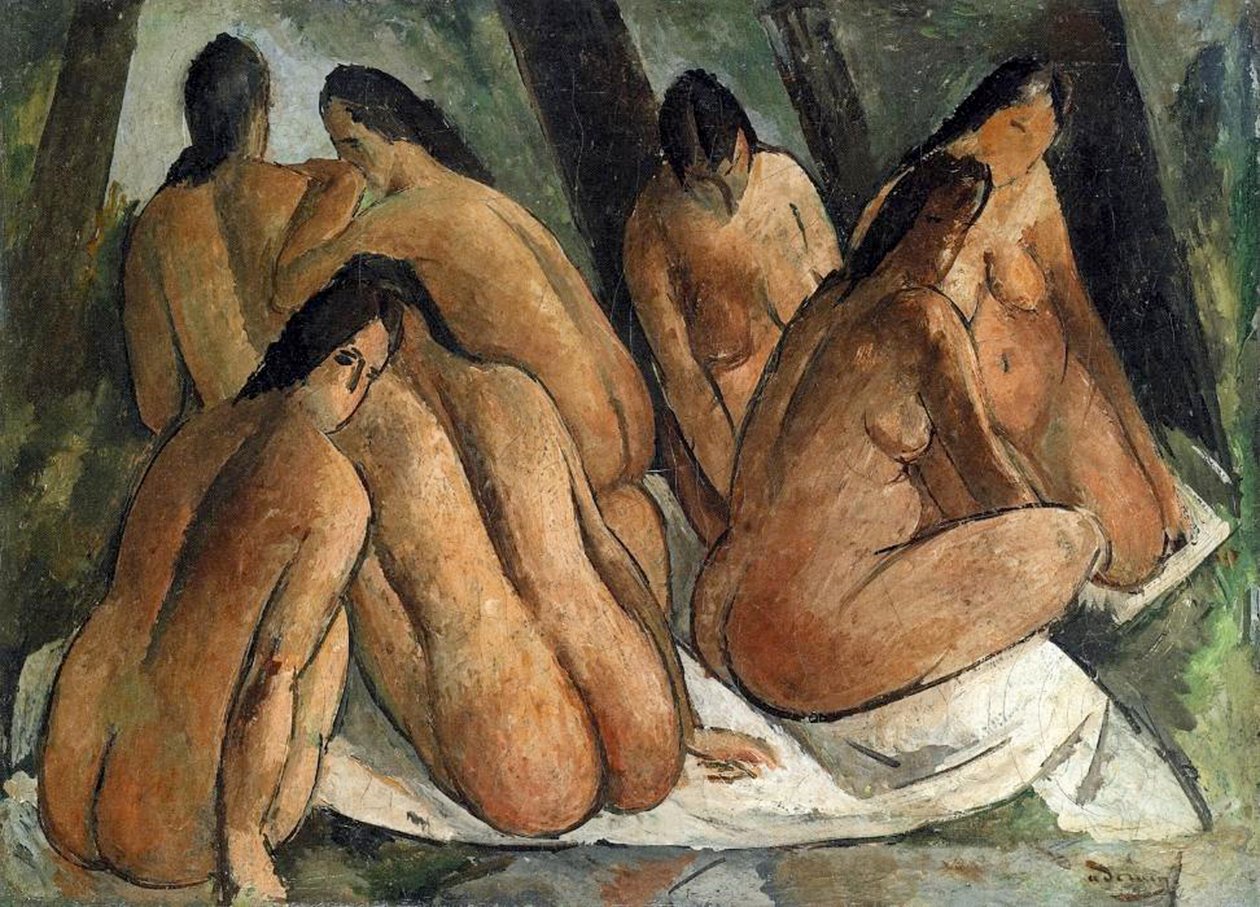 Koupající se, asi 1908-09 (olej na plátně) od Andre Derain