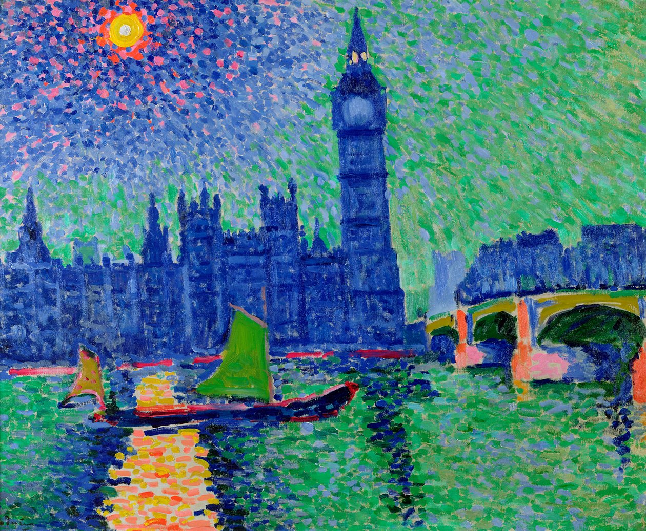 Big Ben, Londýn, asi 1906-7 (olej na plátně) od Andre Derain