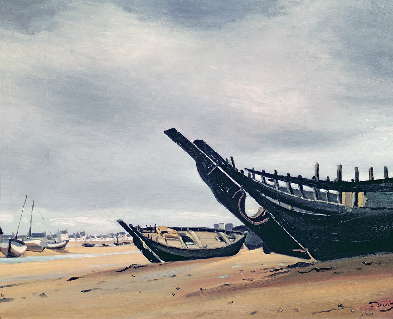 Lodě na pláži v Camaretu od Andre Derain