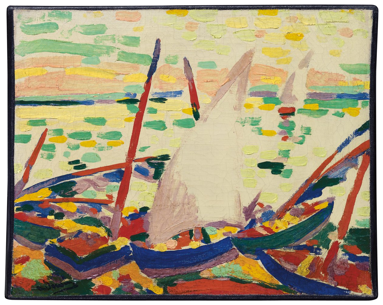 Lodě na pláži v Collioure; Bateaux sur la plage a Collioure od Andre Derain