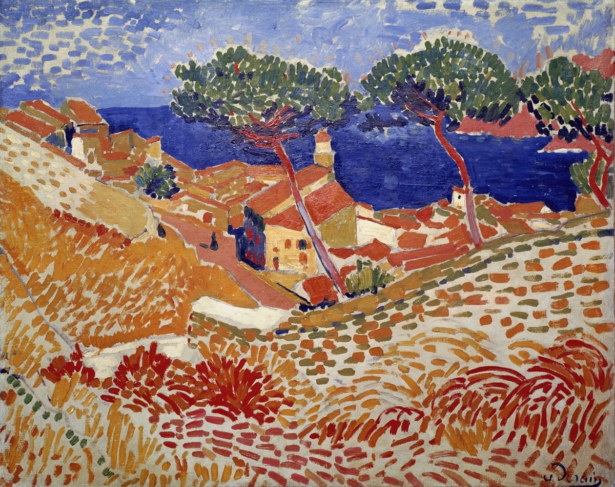 Collioure, vesnice a moře od Andre Derain