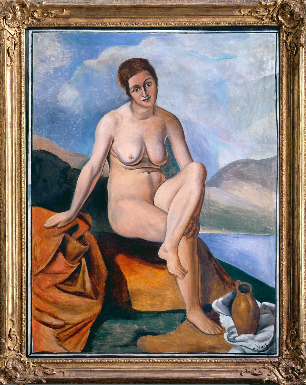 Ženský akt se džbánem, asi 1925 (olej na plátně) (viz také 287560) od Andre Derain