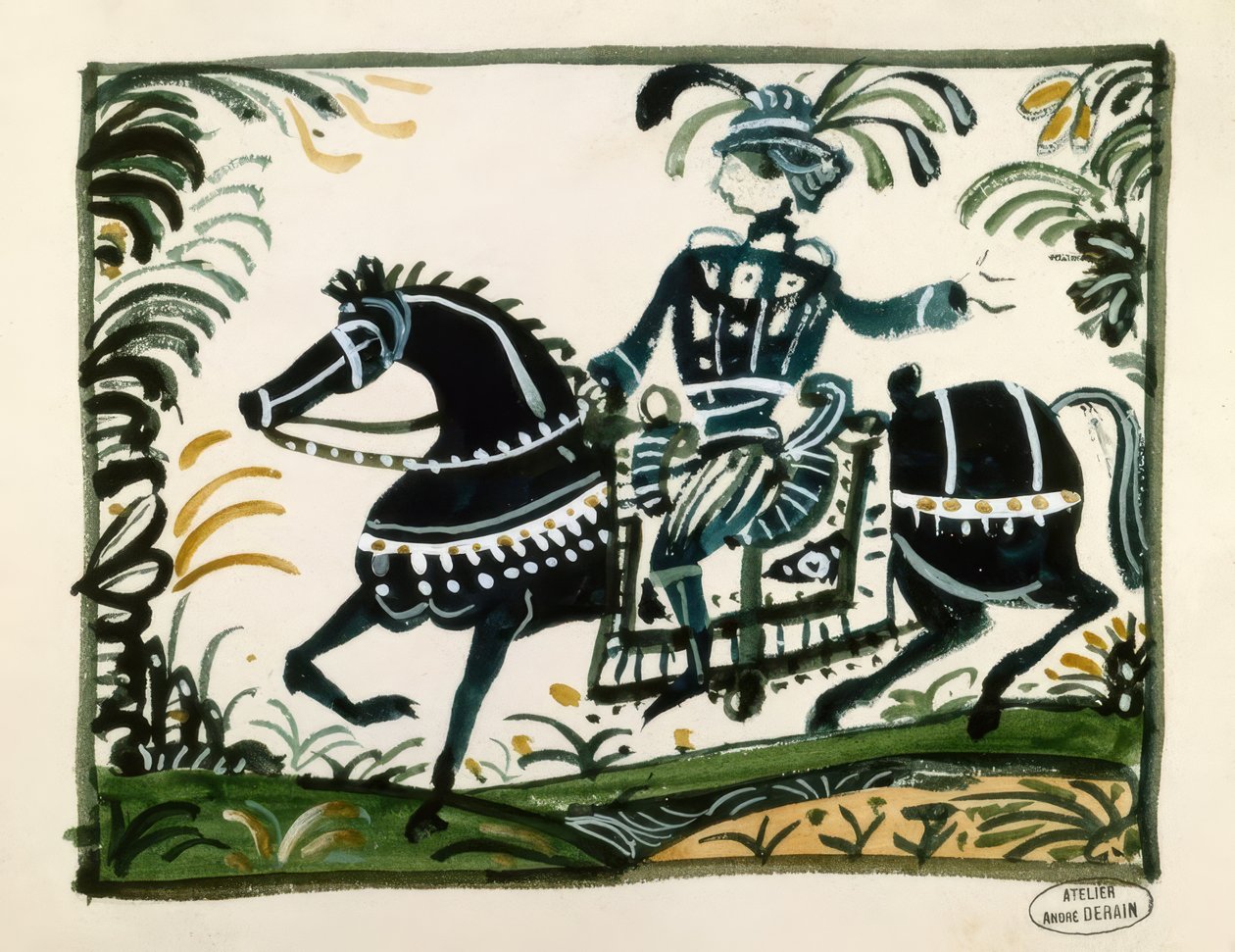 Jezdec s chocholem od Andre Derain