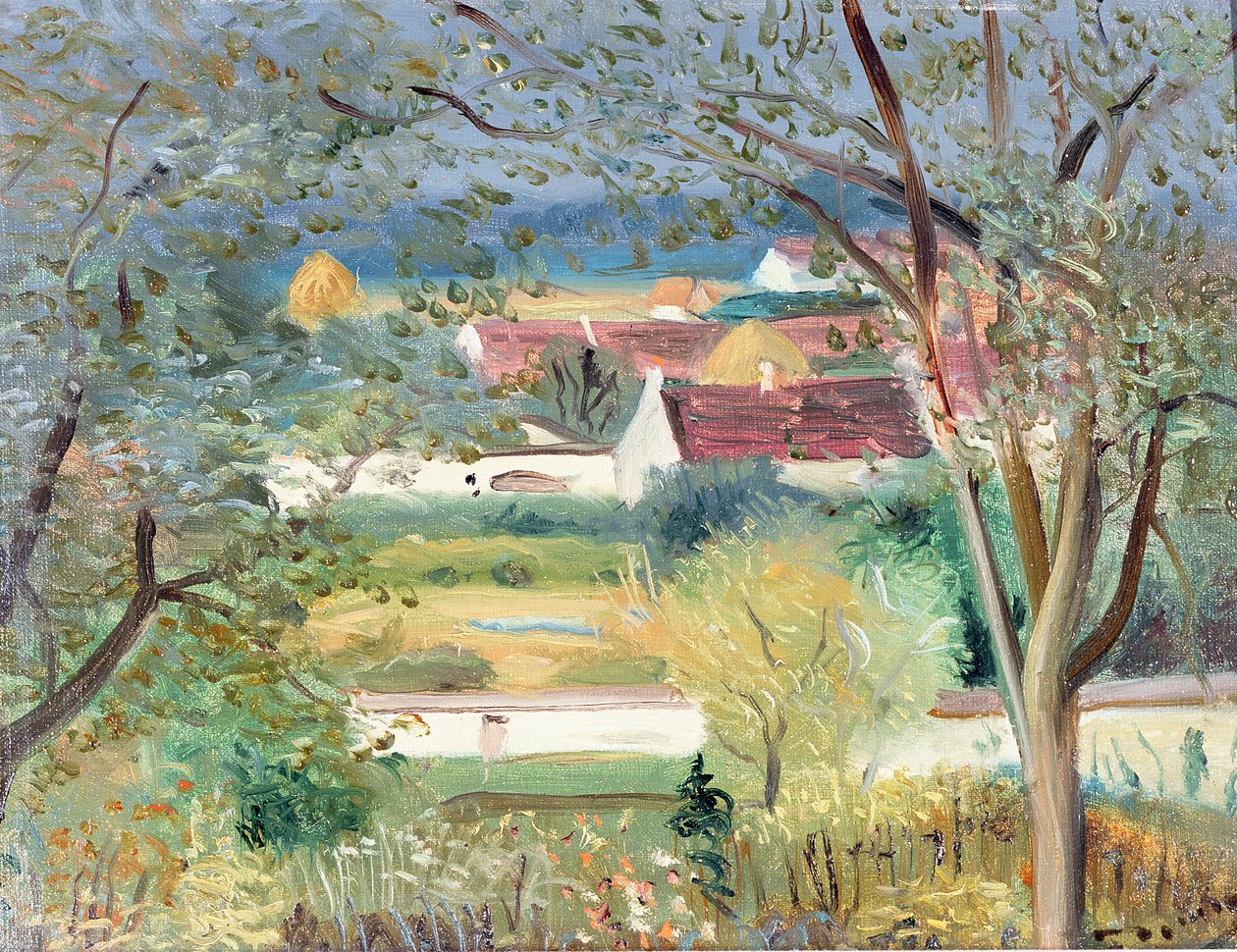 Zahrada v Ponnermaire en Montois, asi 1940-45 (olej na plátně) od Andre Derain
