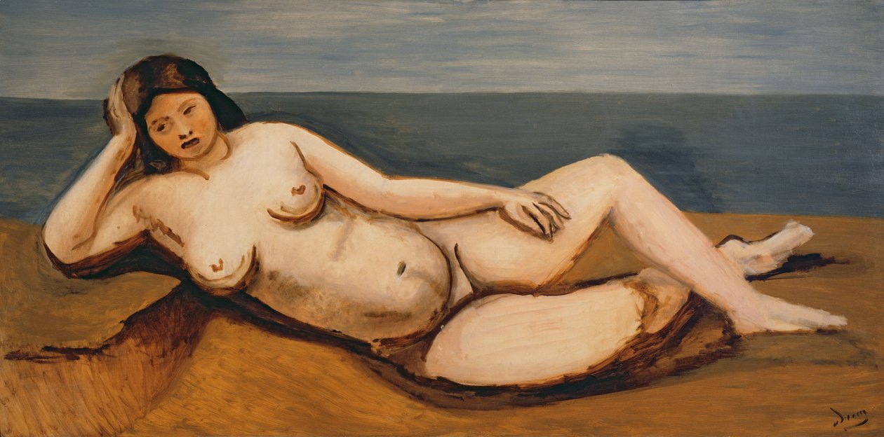 Velký ležící akt, asi 1926-27 (olej na plátně) (viz také 287579) od Andre Derain