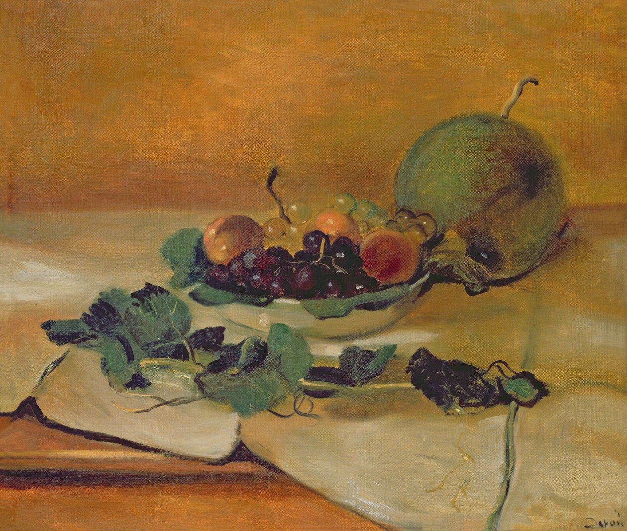 Meloun a ovoce, asi 1927 (olej na plátně) od Andre Derain