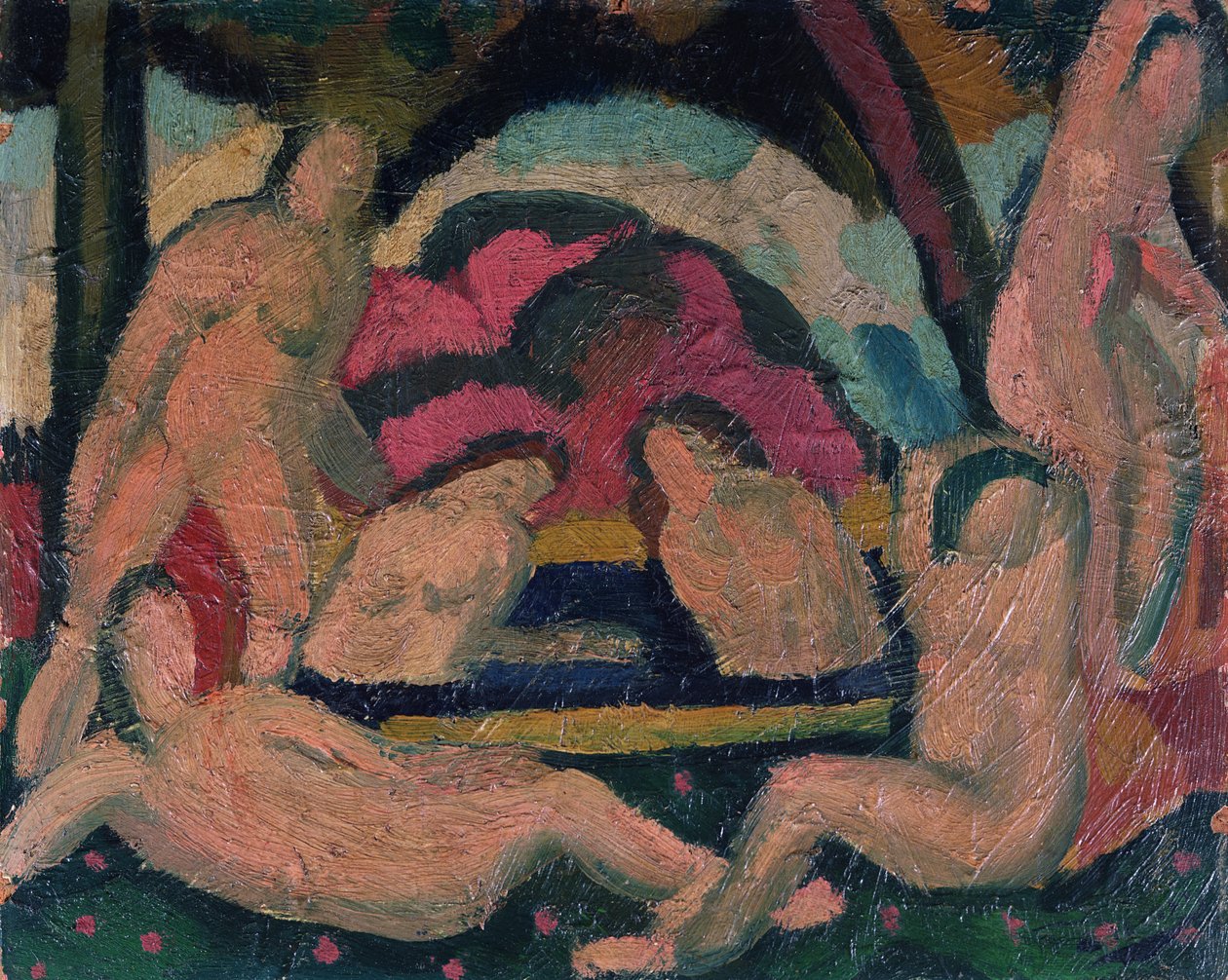 Koupající se akty (olej na plátně) od Andre Derain