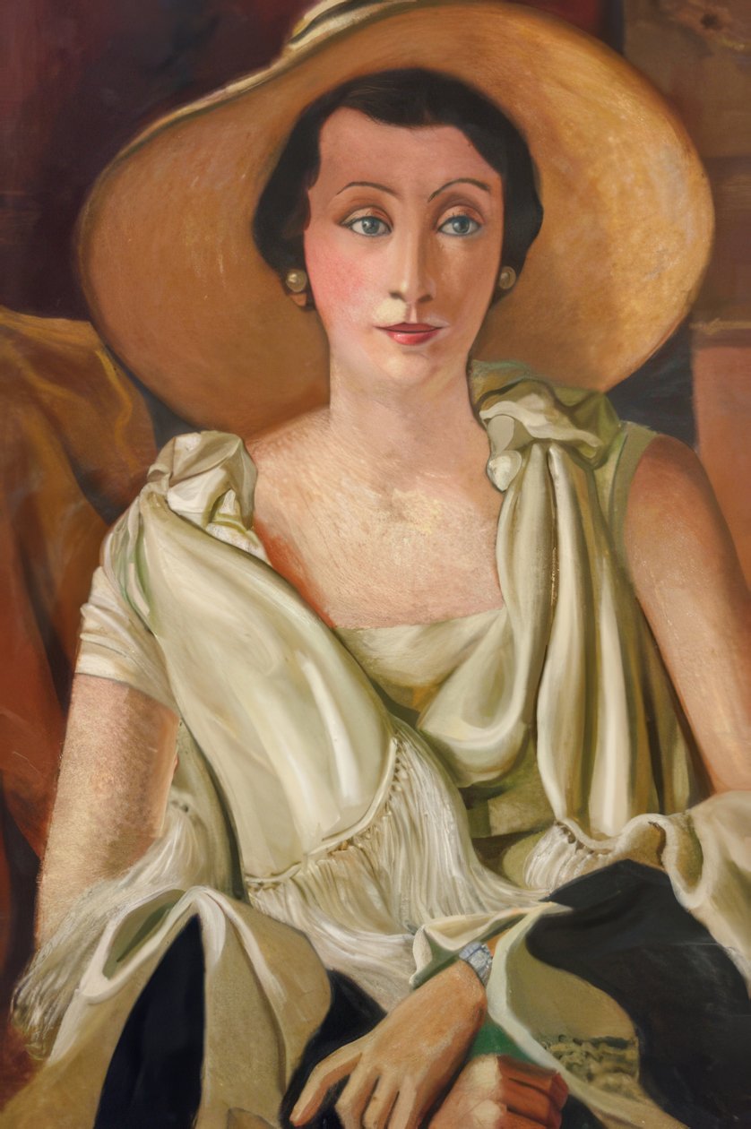 Portrét paní Paul Guillaume s velkým kloboukem od Andre Derain