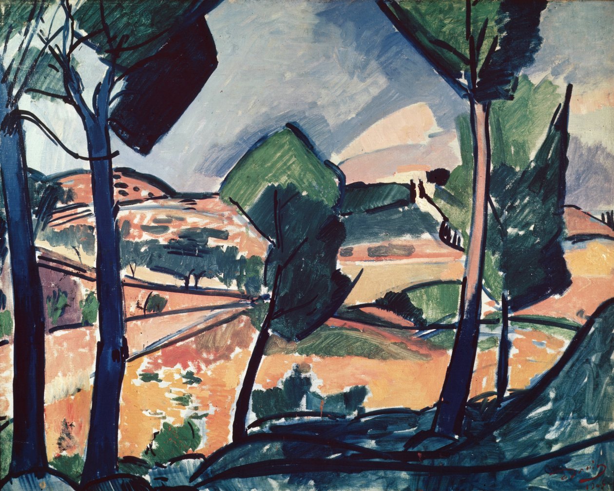 Provensálská krajina od Andre Derain