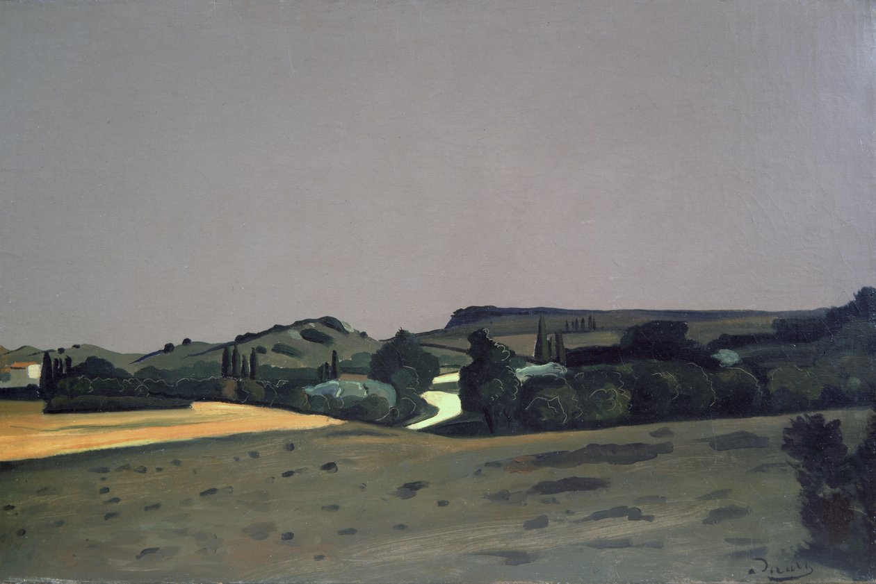 Provensálská krajina od Andre Derain