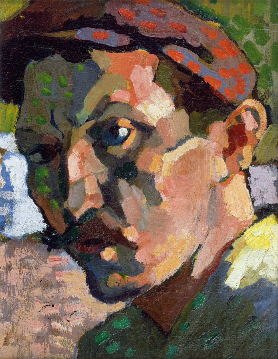 Autoportrét s čepicí, asi 1905 (olej na plátně) od Andre Derain