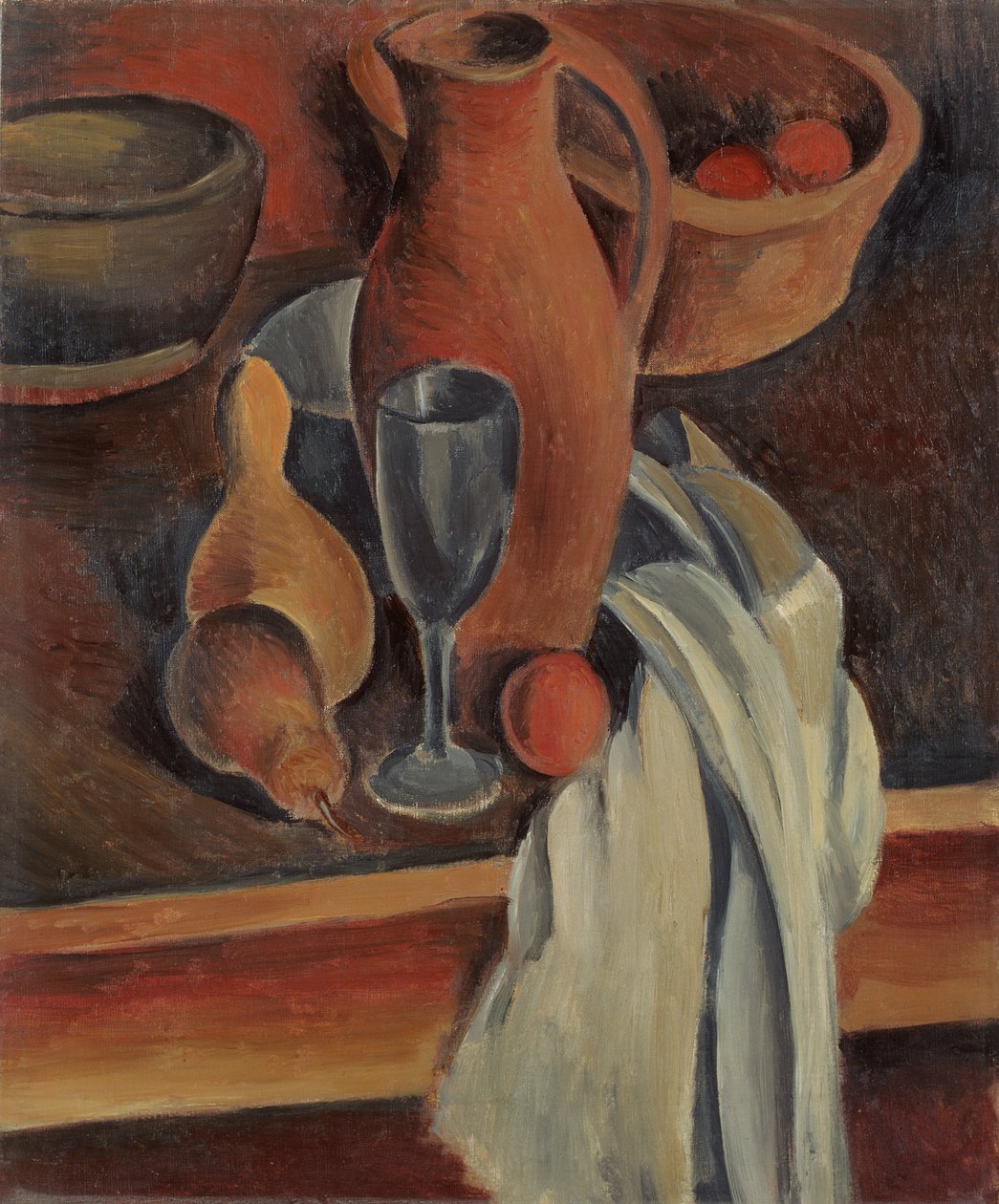 Zátiší s hliněným džbánem, bílým ubrouskem a ovocem od Andre Derain