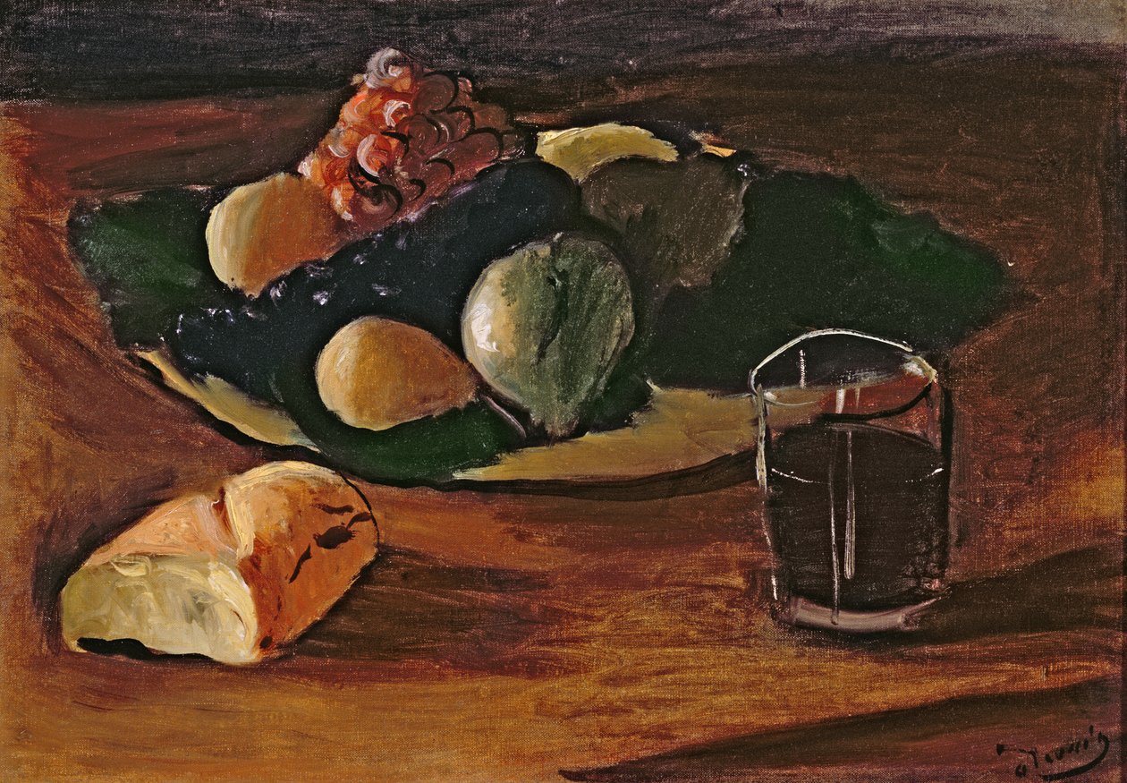 Zátiší se sklenicí vína, asi 1932 (olej na plátně) od Andre Derain