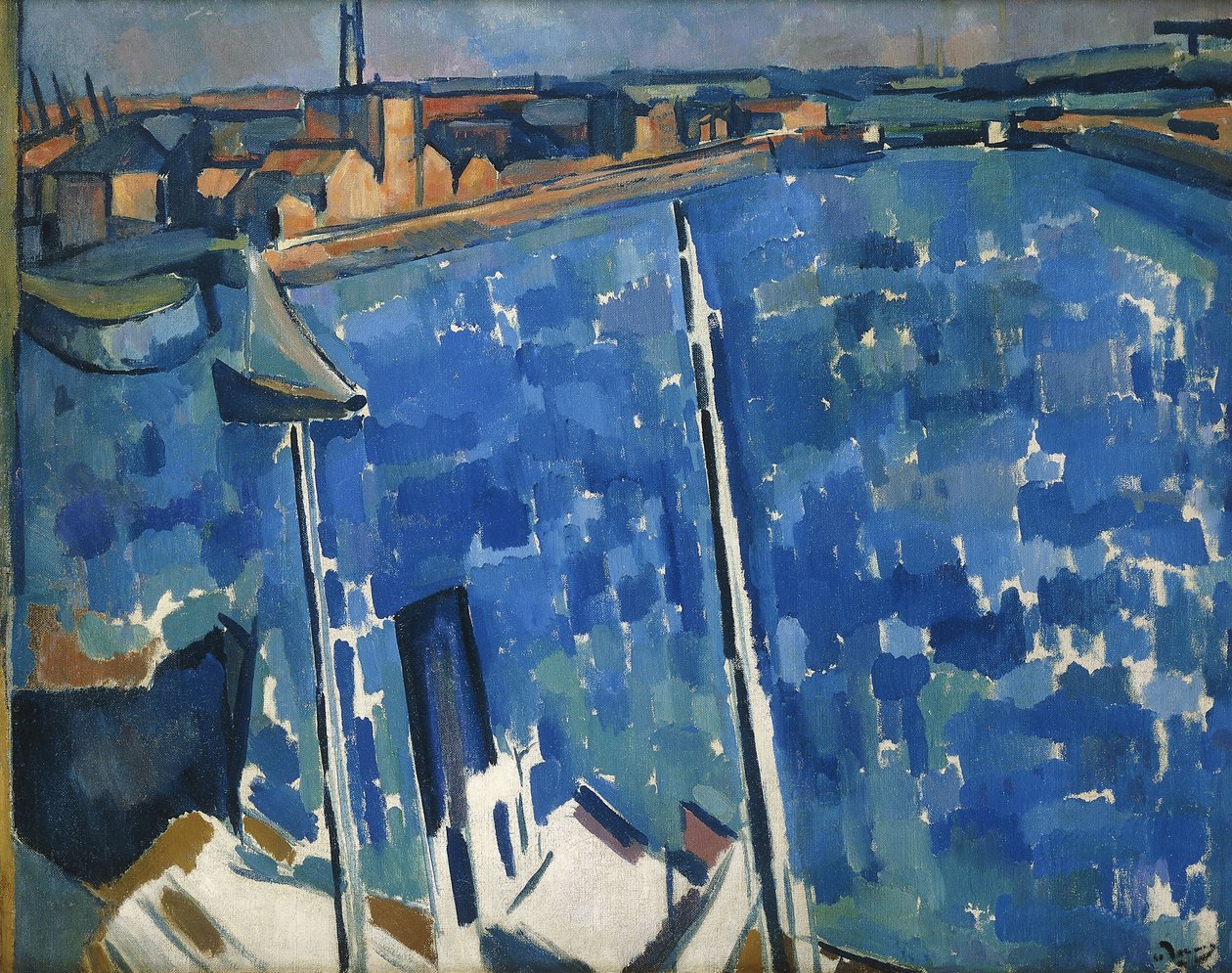 Přístav; Le Havre, asi 1906-7 (olej na plátně) od Andre Derain