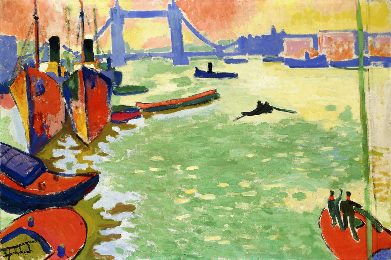 Temže a Tower Bridge; La Tamise et Tower Bridge od Andre Derain
