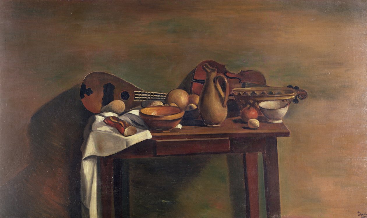 Dobře zásobený stůl, asi 1921-22 (olej na plátně) od Andre Derain