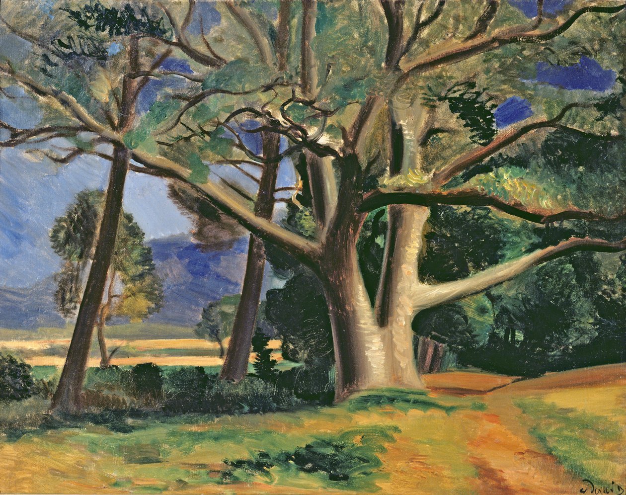 Velký strom, asi 1929-30 (olej na plátně) (viz také 287578) od Andre Derain