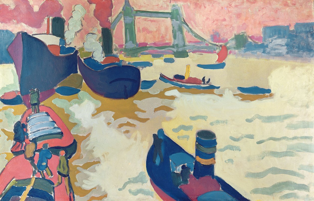 Vlečné lodě aneb, Lodě na Temži od Andre Derain