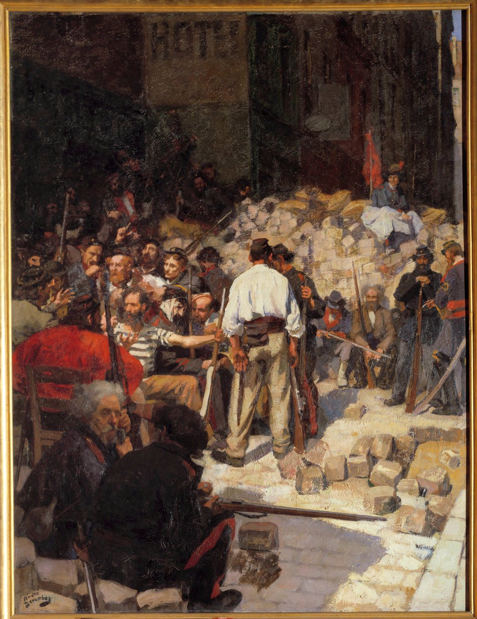 Pařížská komuna: „Barikáda nebo čekání v květnu 1871“ od Andre Devambez