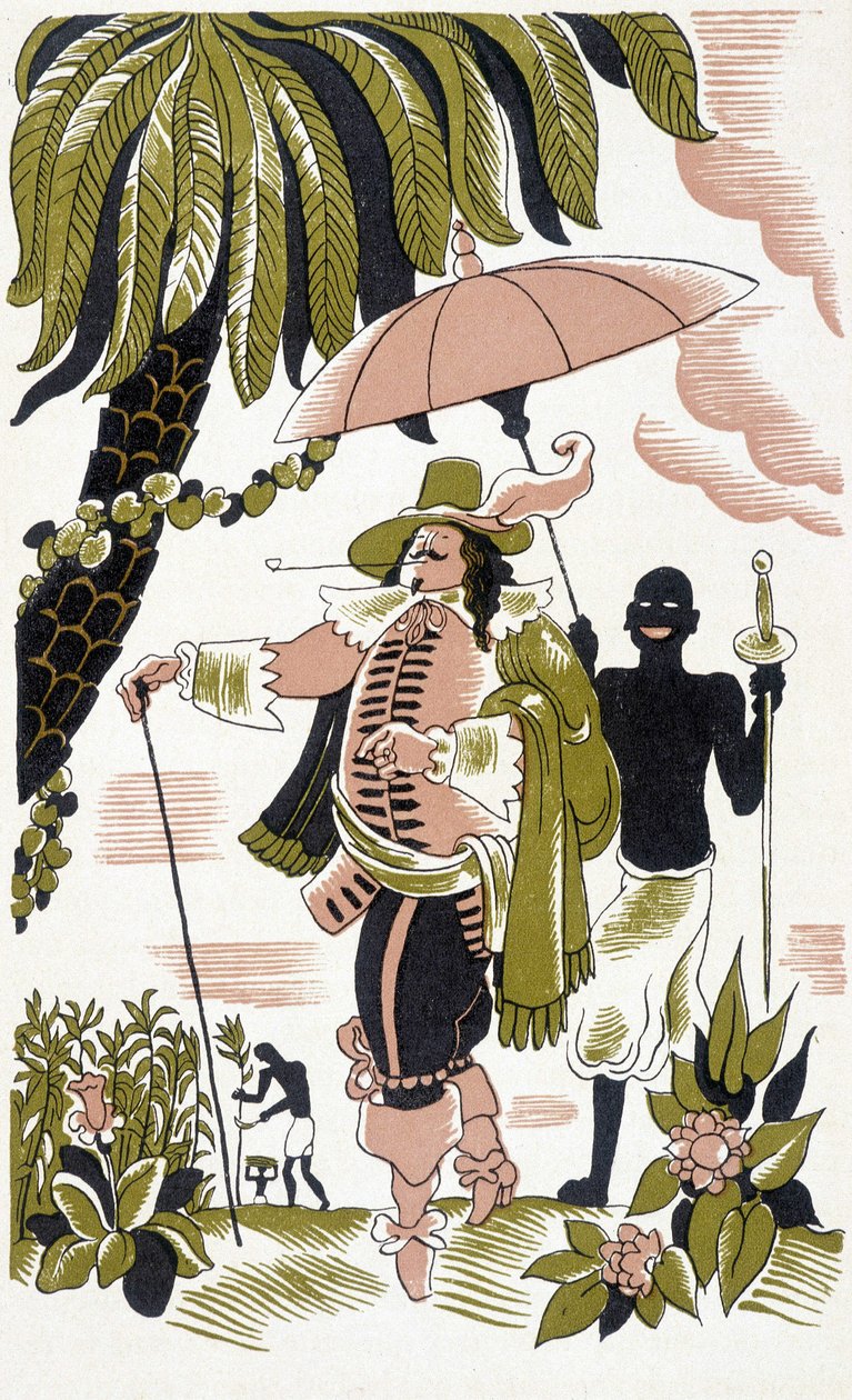 Pirát ilustrující „Pět příběhů“ francouzského spisovatele Pierra Mac Orlana (1882 - 1970) upraveno v roce 1932 (rytina) od Andre Devambez