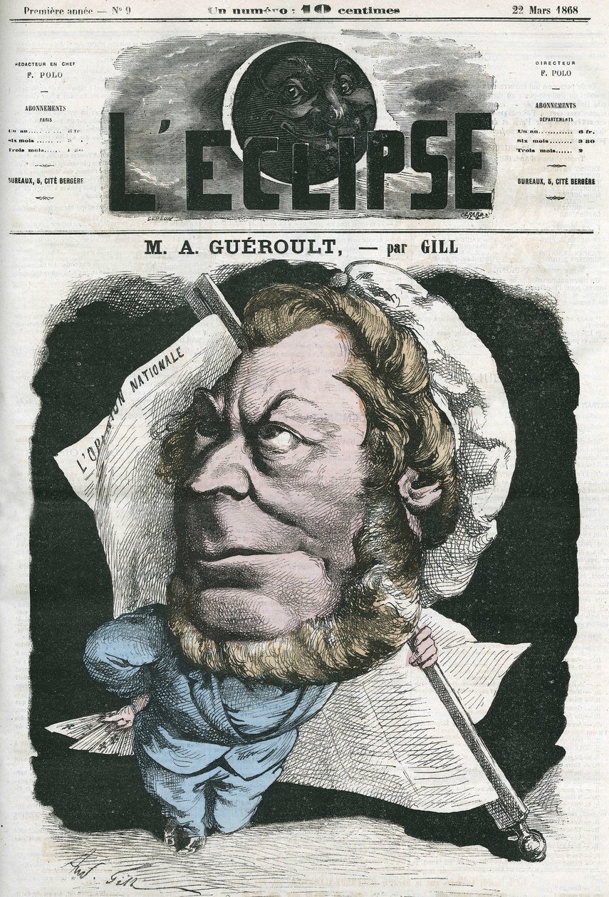Adolphe Georges Gueroult (1810-1872), francouzský novinář Saint-Simonians. Obálka „“L