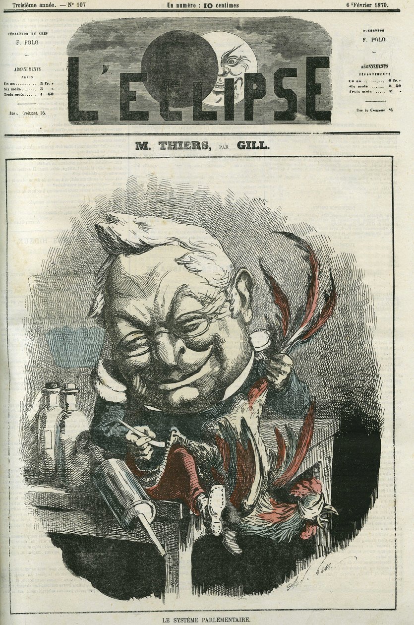 Adolphe Thiers (1797-1877), francouzský historik a politik. Obálka “”L