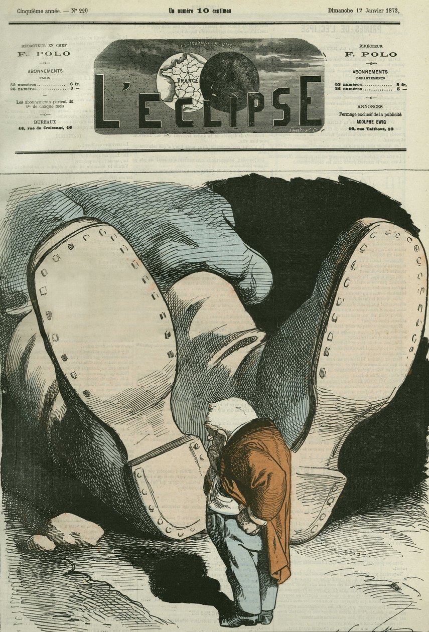 Adolphe Thiers (1797-1877), francouzský státník. Obálka „“L