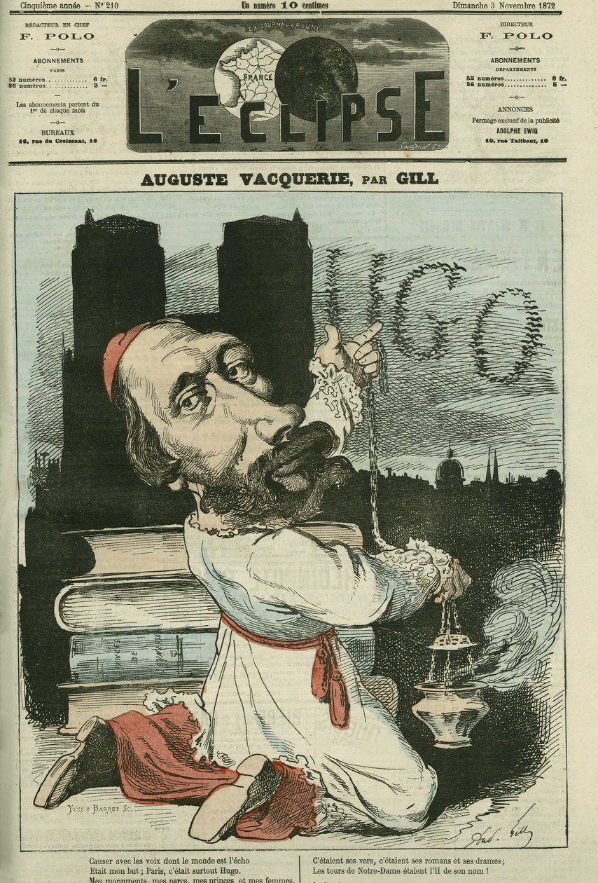 Auguste Vacquerie (1819-1895), francouzský básník, dramatik a novinář. Obálka “”L