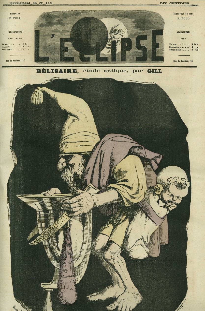 Belisaire prosí slovy „je to pro dítě“. Obálka „“L