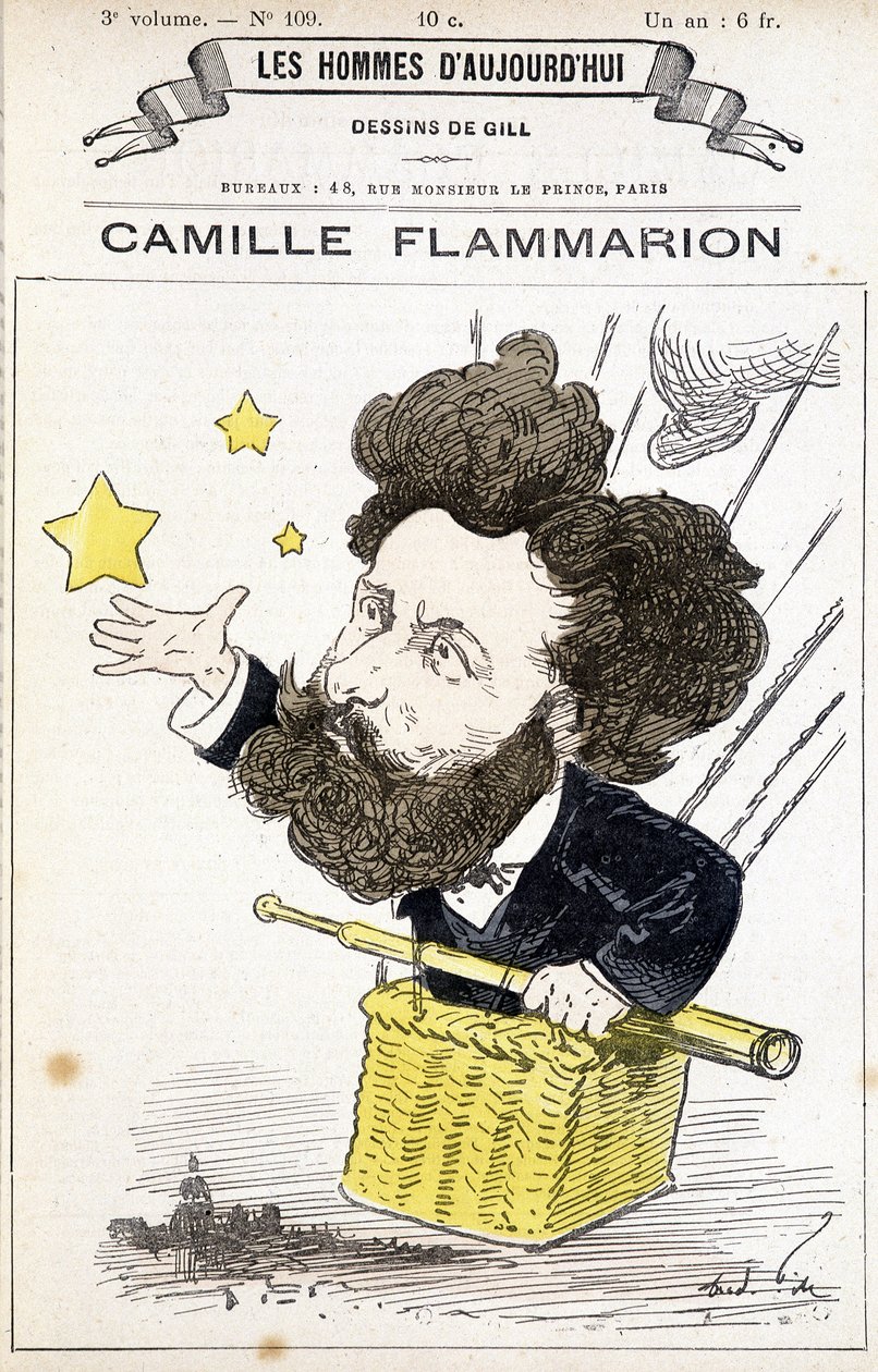 Camille Flammarion – od Gilla, v „The Men of Today““ od Andre Gill