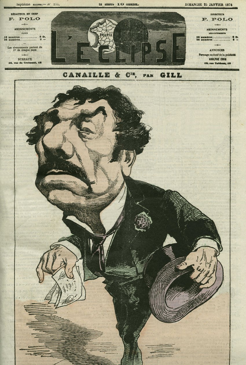 Cartoon Paulina Meniera, francouzského herce. Obálka v “”L