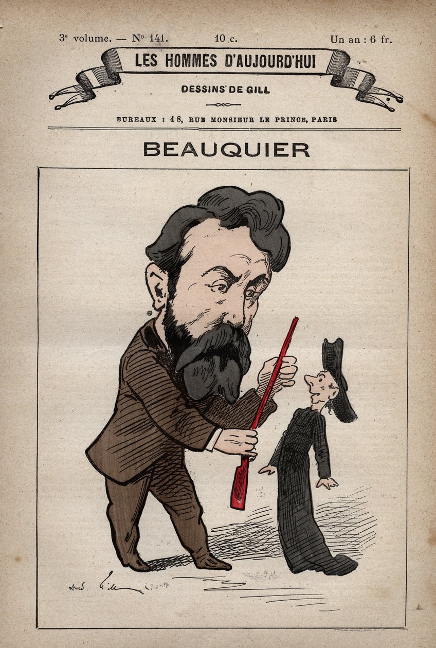 Karikatura Charlese Beauquiera francouzského politika 1833 - 1916 z 
