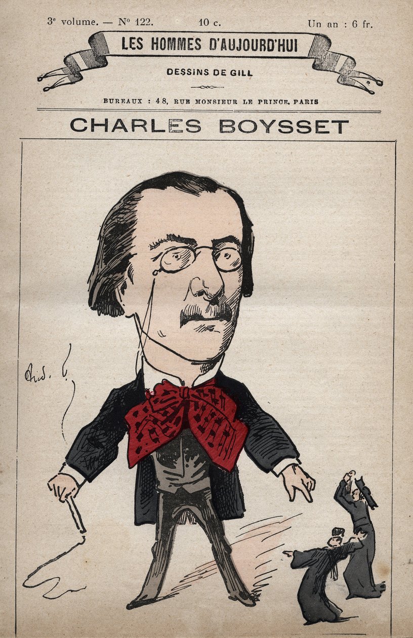 Karikatura Charlese Boysseta (1817-1901) (právník a zástupce republikánů) z „Les Hommes d