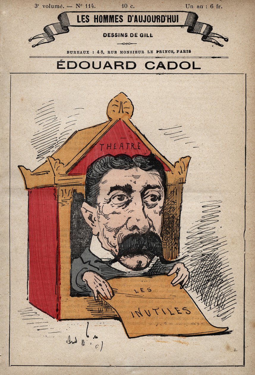 Karikatura Edwarda Cadola (1831-1898) anglický romanopisec z 