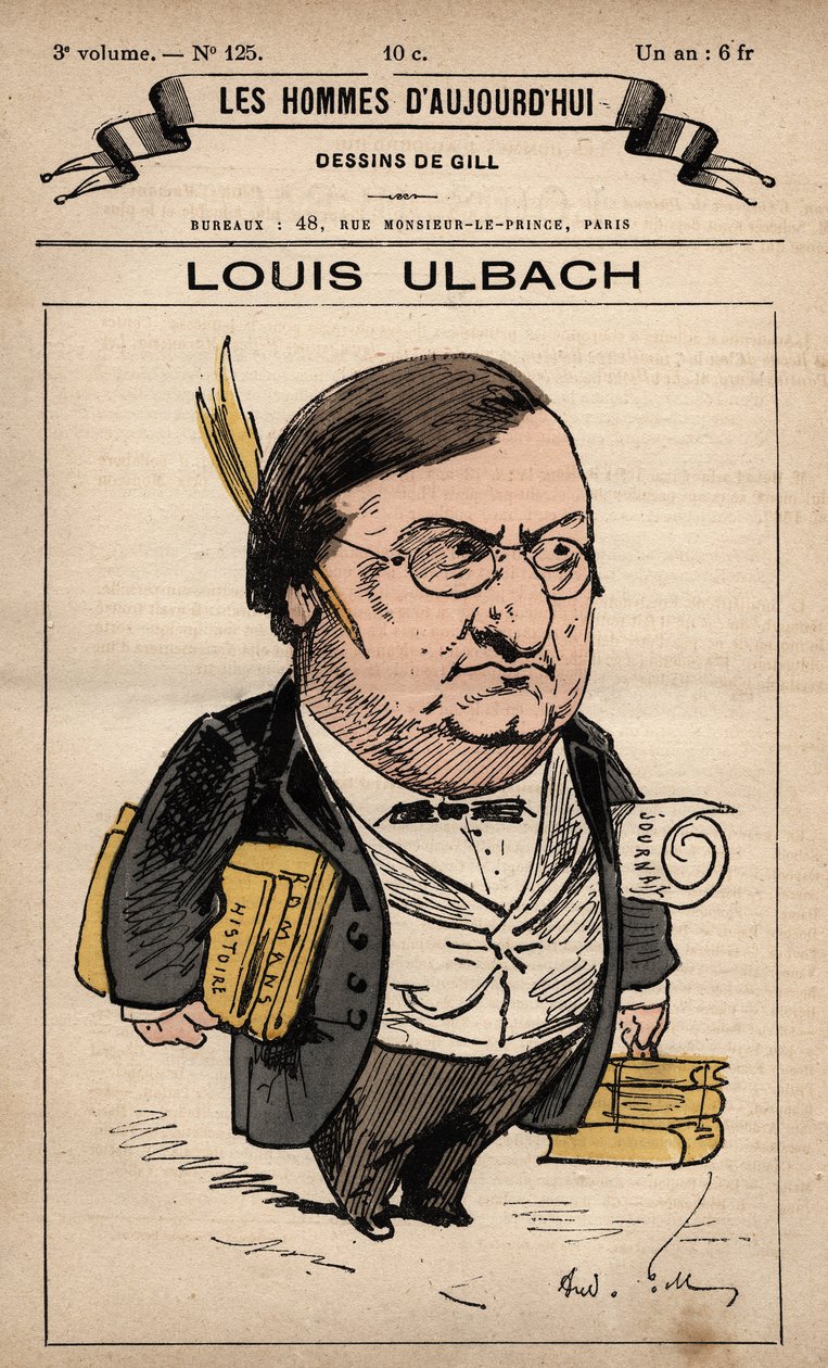 Karikatura Louise Ulbacha (1822-1889) z 
