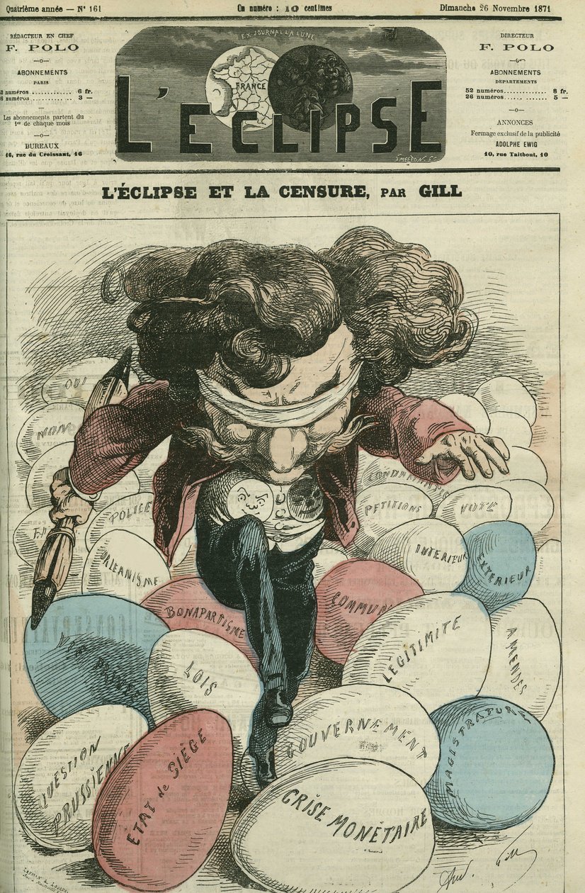 Eclipse a cenzura, ilustrace Gill chůze na ufs. Obálka “”L