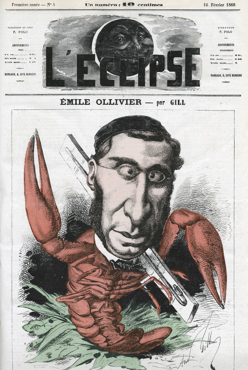 Emile Ollivier (1825-1913), francouzský politik. Obálka “”L