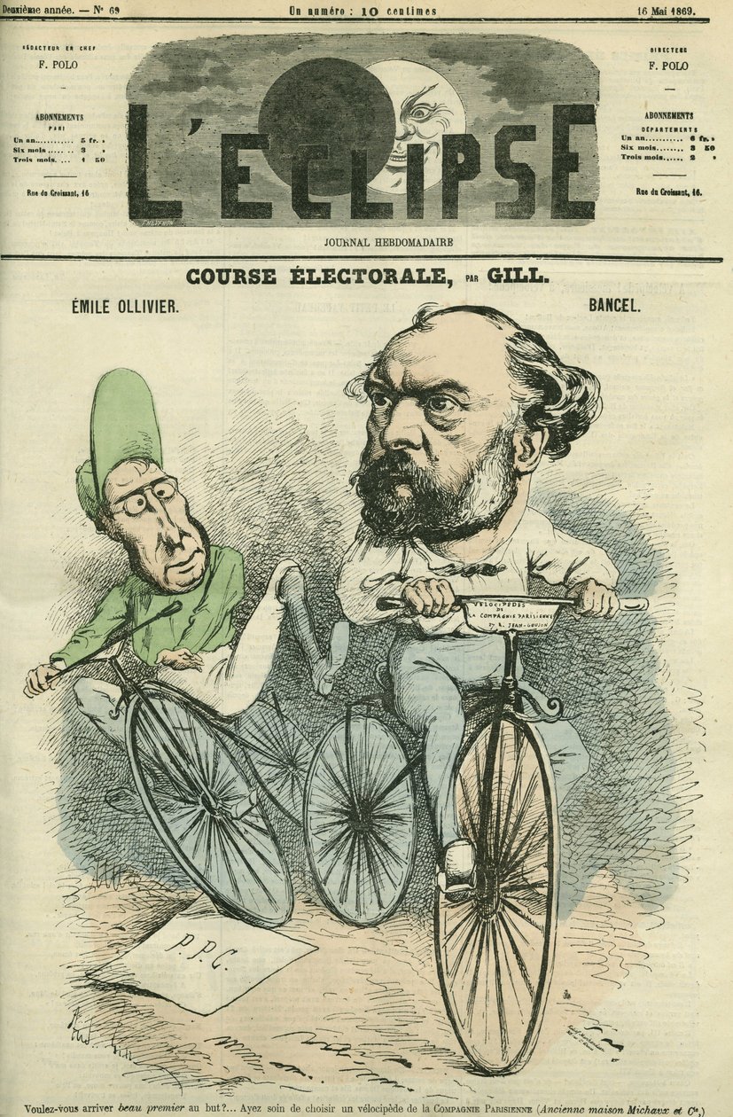 Emille Ollivier (1825-1913), francouzský politik a Bancel. Obálka „“L