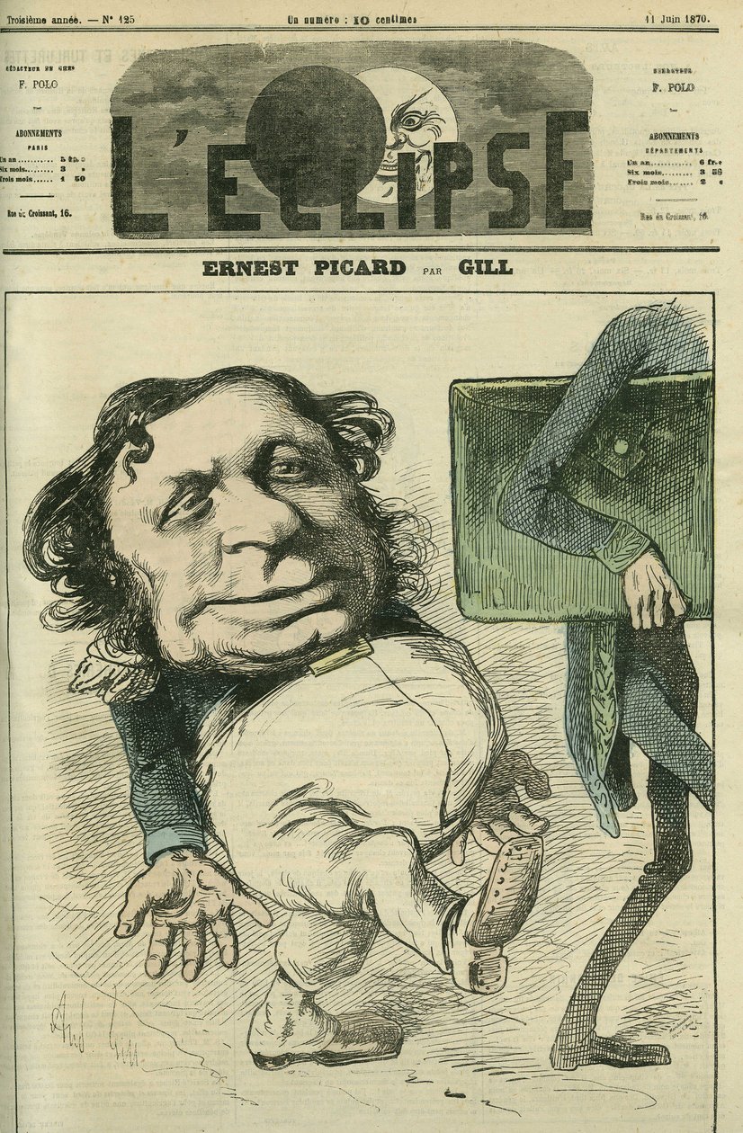 Ernest Picard (1821-1877), francouzský politik. Obálka “”L